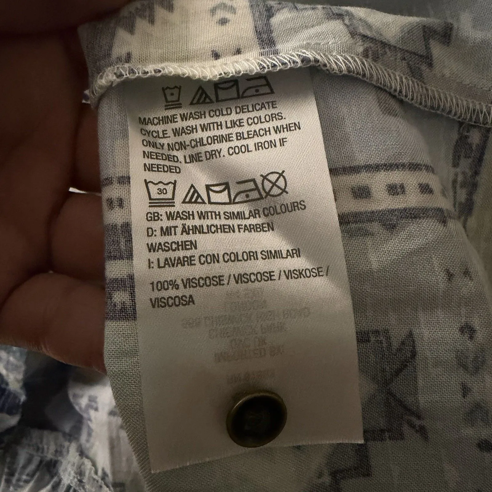 Canyon Retreat Mesa Midi Dress Womens Medium Blue Print Tiered Long Sleeve - Image 6