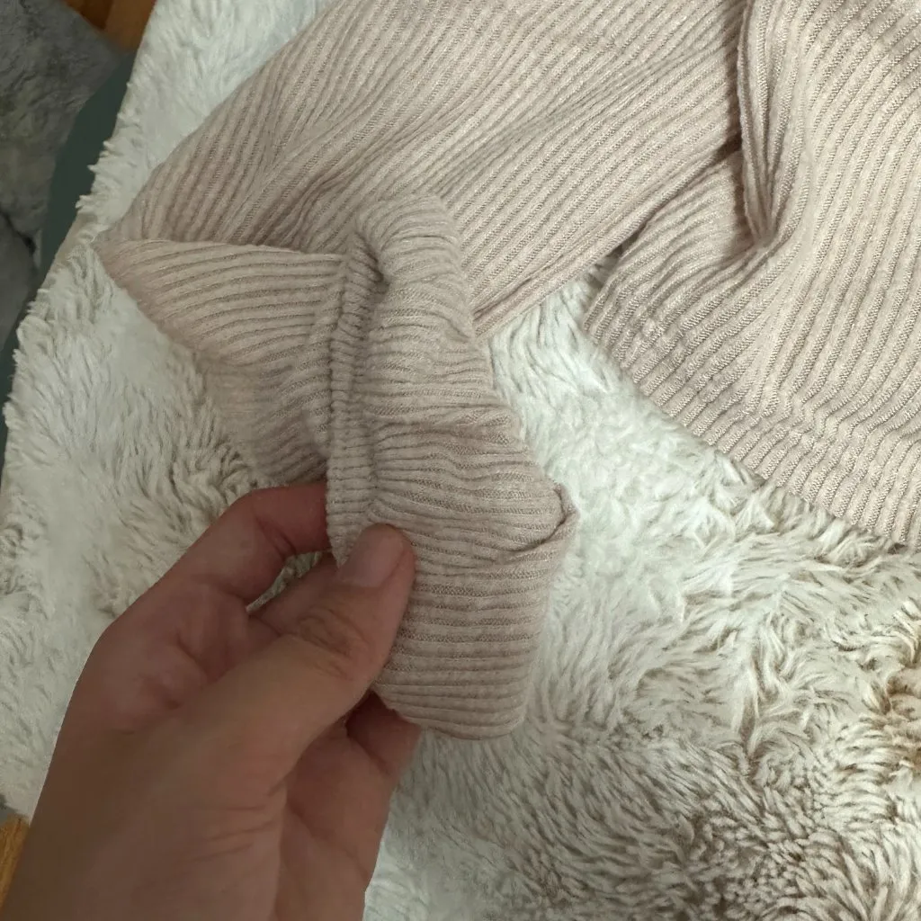 last chance Open Edit Cardigan Cream Sweater Size Small - Image 3