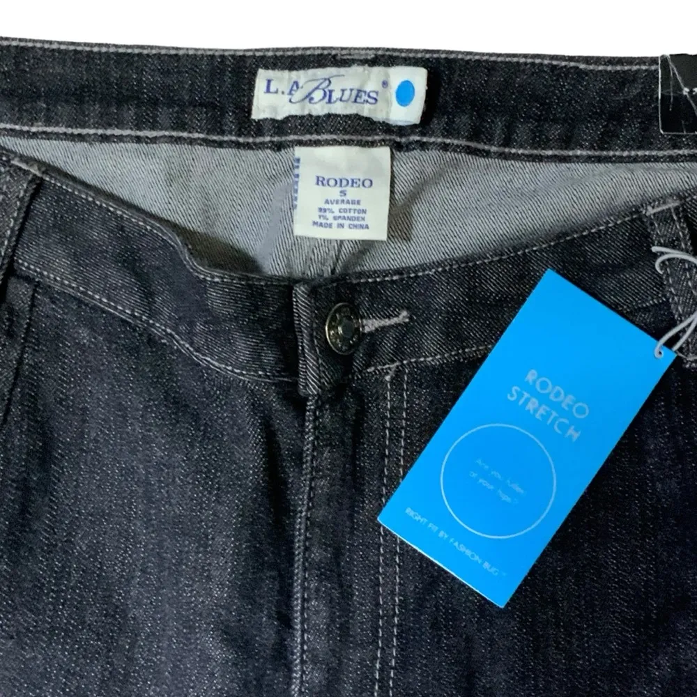 L.A. Blues Vintage Plus 5 Jeans Boot Cut Mid Rise Stretch Right Fit Charcoal 22 - Image 8