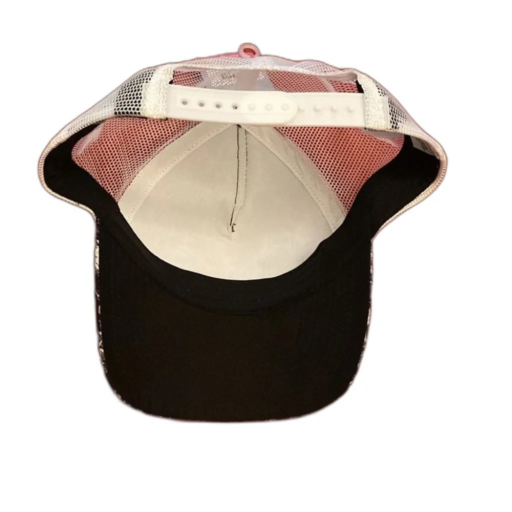 Reel Legends Hisbiscus Camo Snap Back Hat Black One Size - Image 3