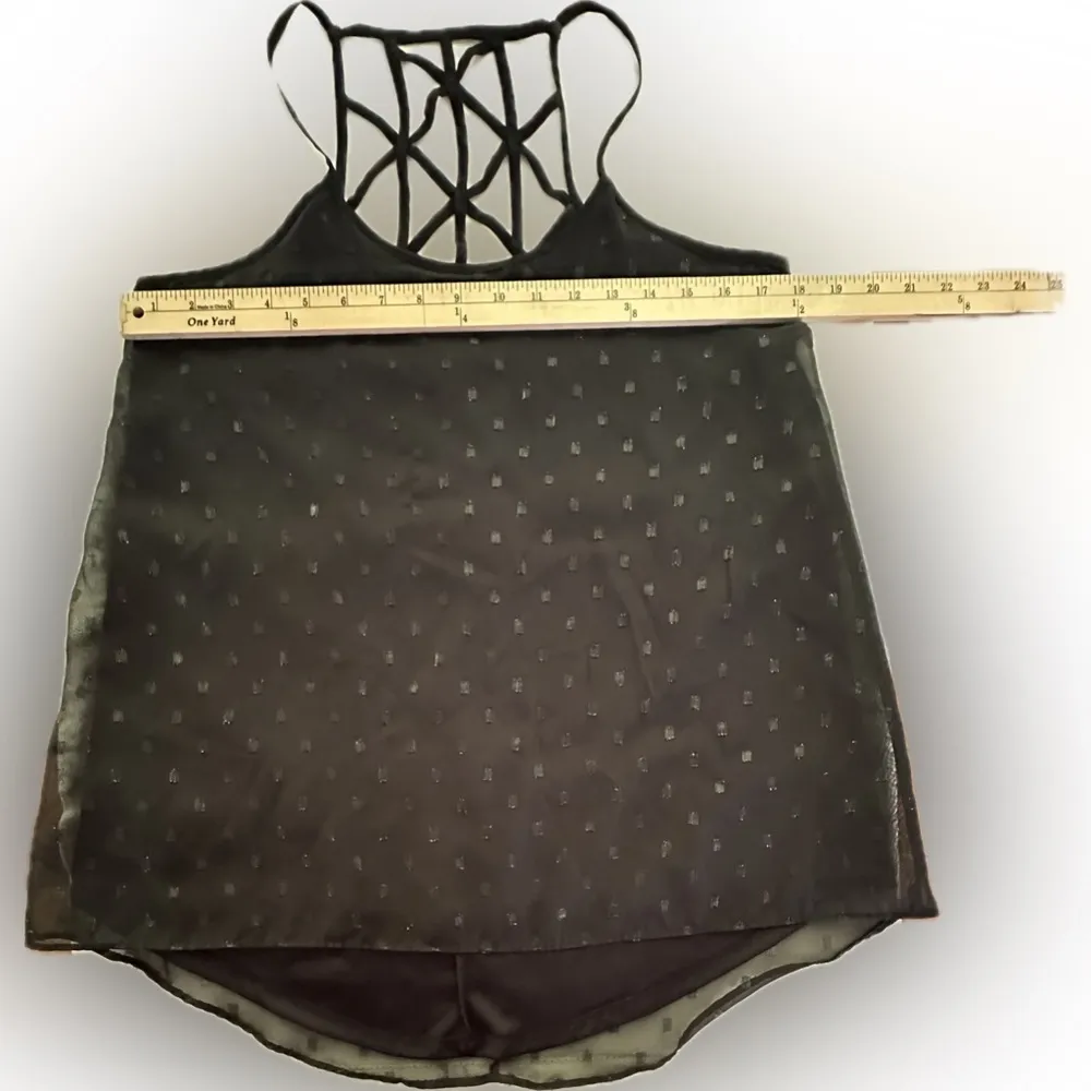 CC Charming Charlie  Sheer overlay tank top S - Image 4