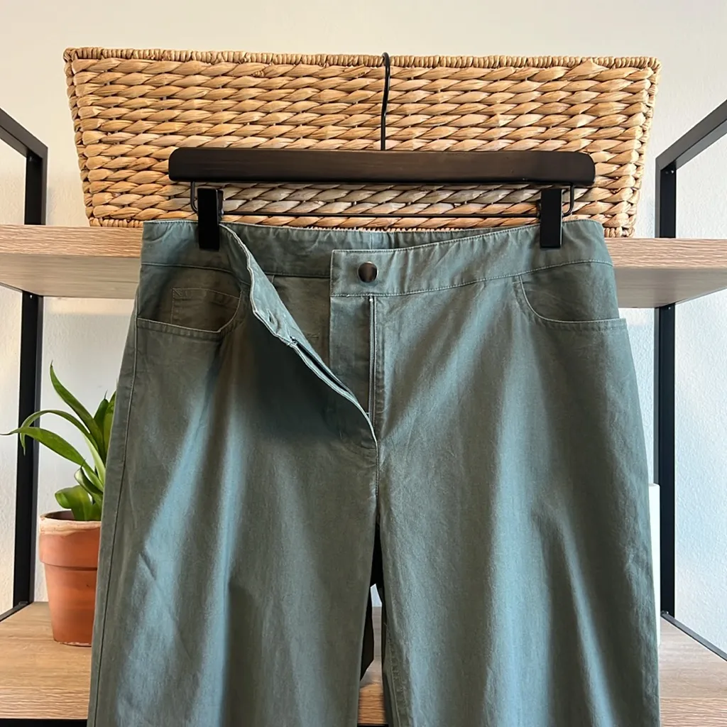 Eileen Fisher Mid-Rise Woven Twill Relaxed Pant, XS - Image 6