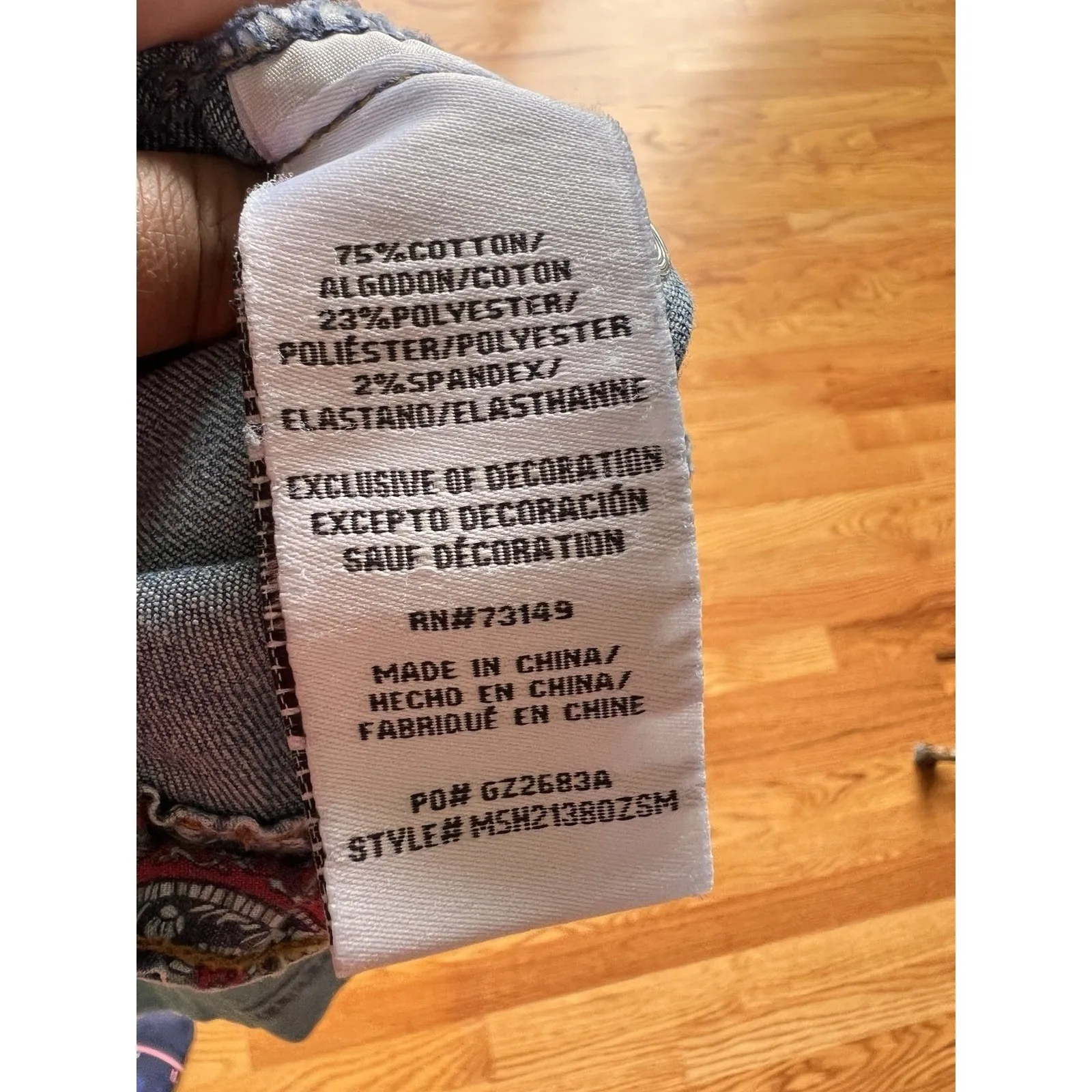 One 5 One Denim Jean Shorts Sz 10 Cargo Pockets‎ Mid Rise Flap Back Pockets - Image 5