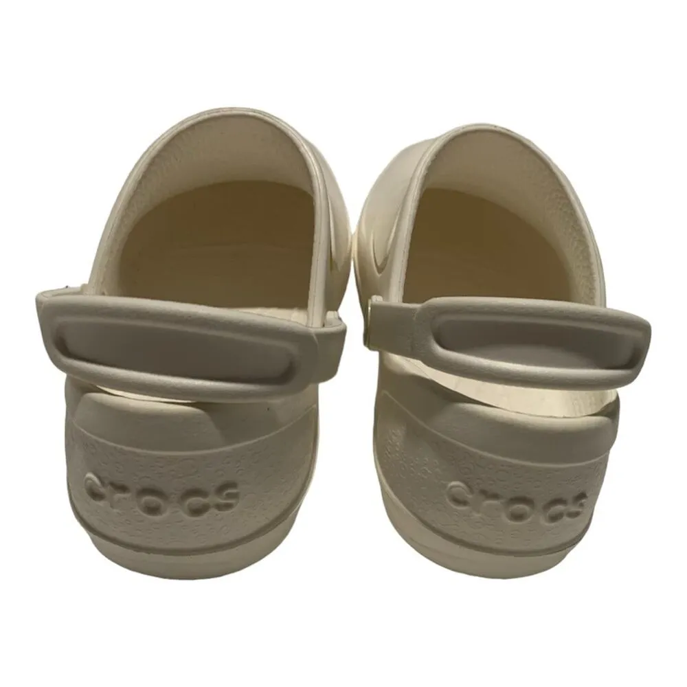 crocs womens 7 mercy white work clogs slip on rubber medical shoes - Image 5