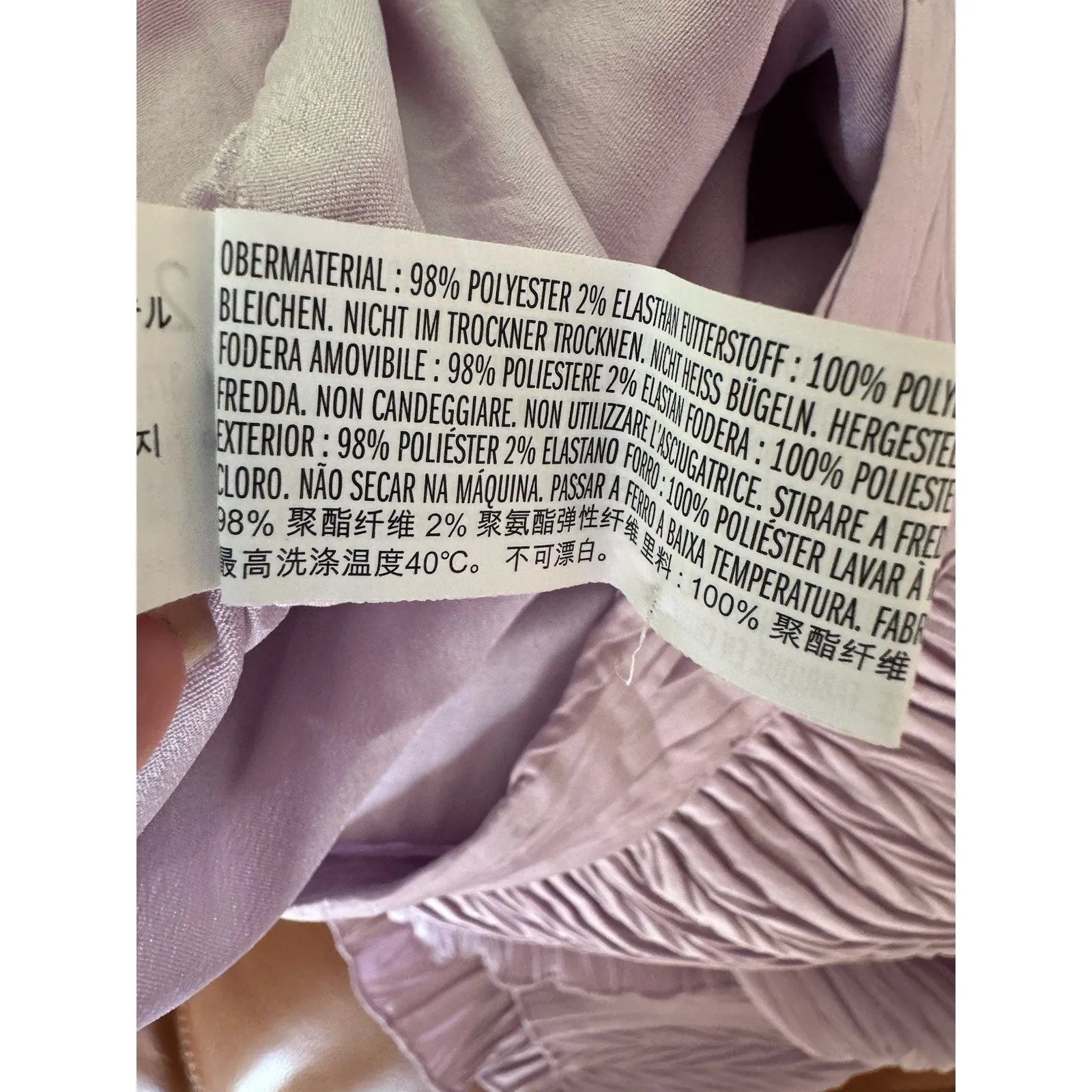 English Factory Lavender A Line Satin Crinkle Midi Skirt Size Medium - Image 5