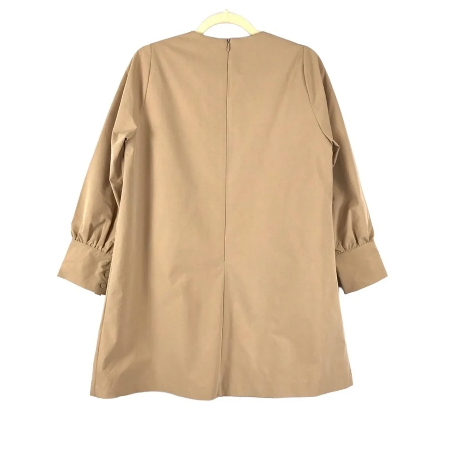 STORETS Double Ruffle Mini Dress-Tunic S/M Tan Coquette Boho Chick Fairy Party - Image 6