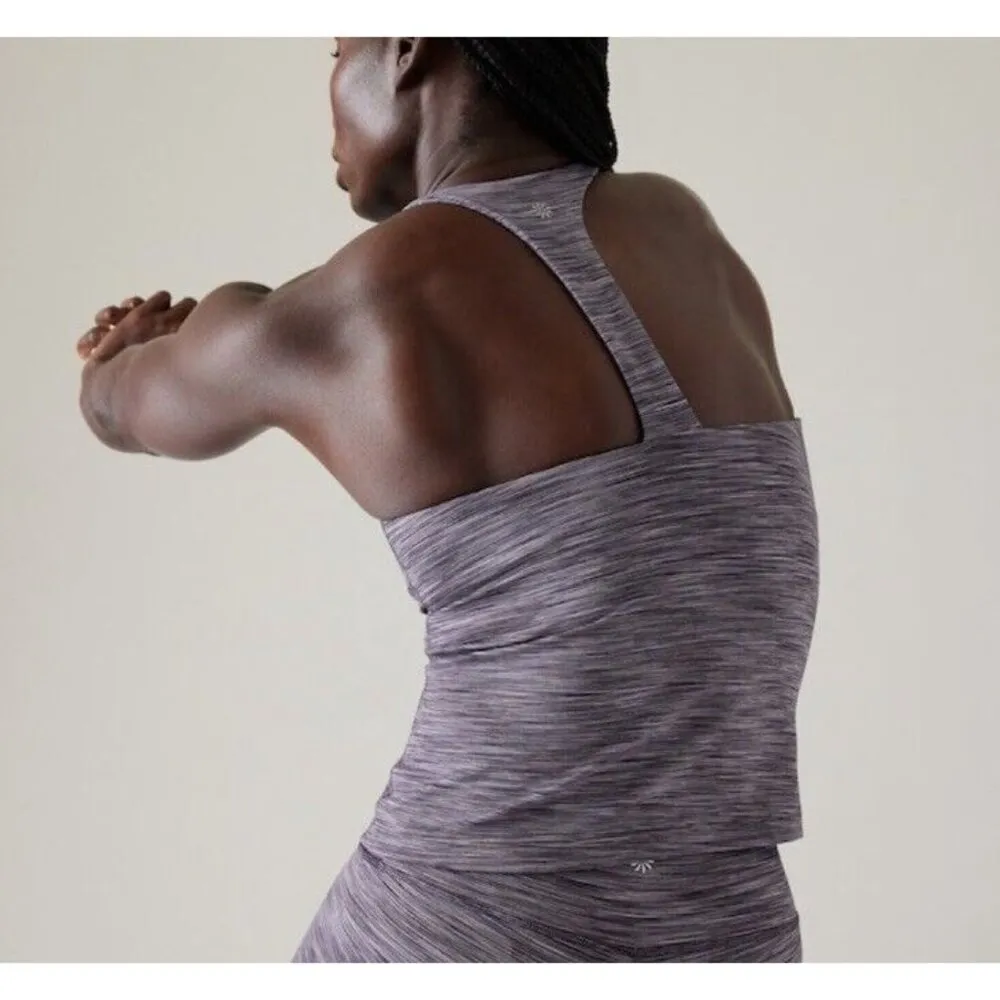 Athleta S Transcend Scoop Support Tank Top Built in Bra Violet Small Cup A-C - Image 3
