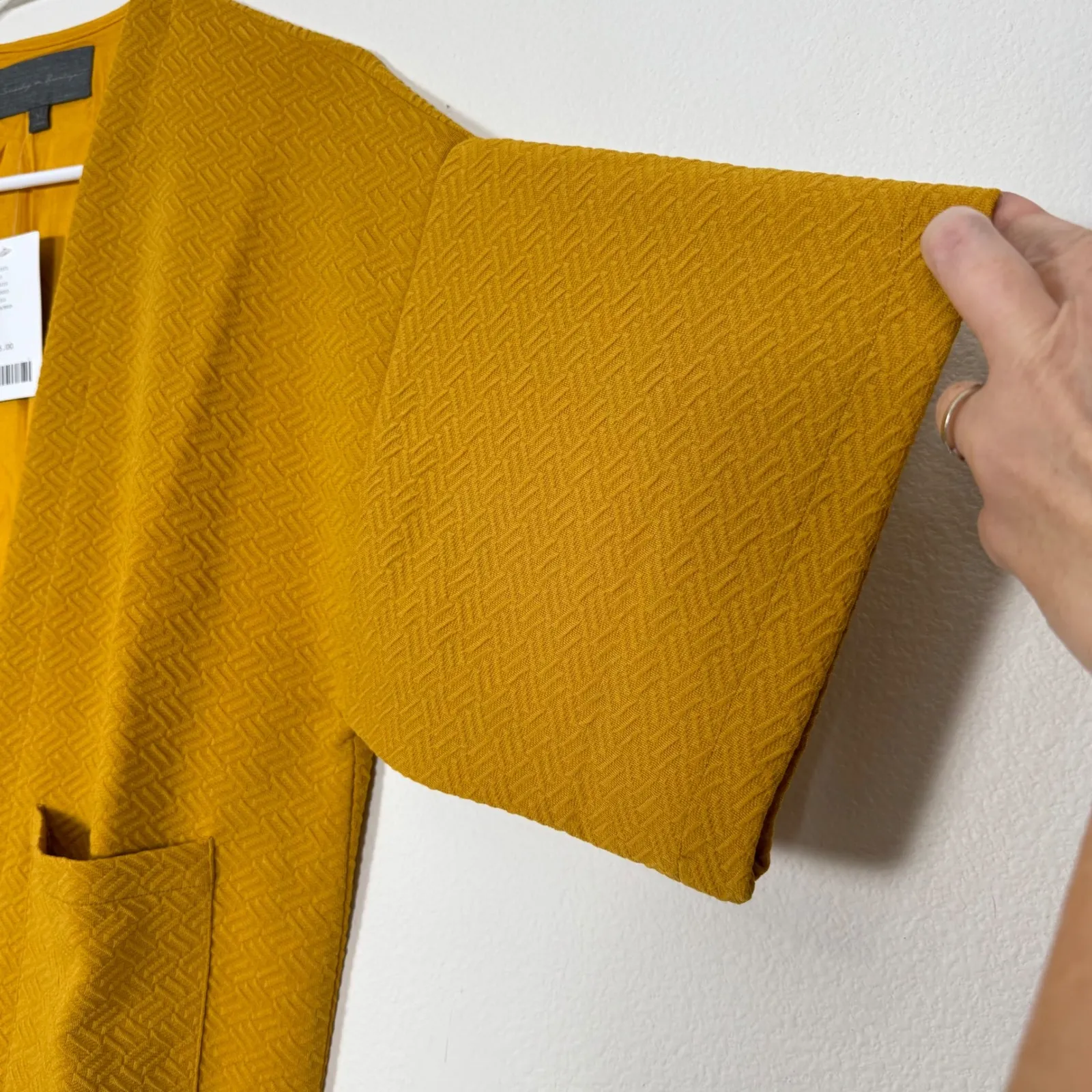 Anthropologie Sunday in Brooklyn Open Short Sleeve Jacket Oversized XS Lagenlook - Image 7