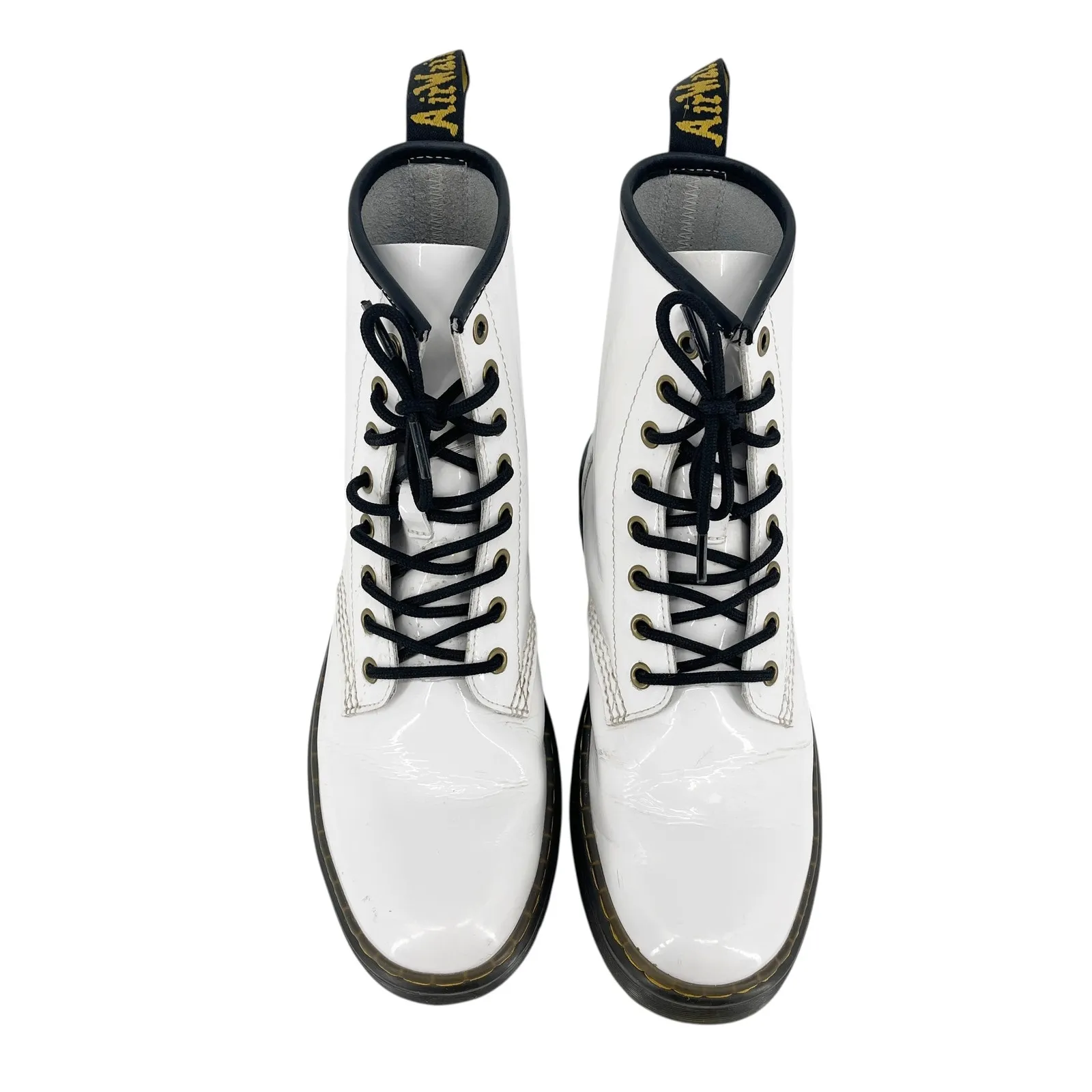 Dr. Martens Docs Zavala 8-Eyelet Combat Boot in White Size 9 Grunge 90s - Image 4
