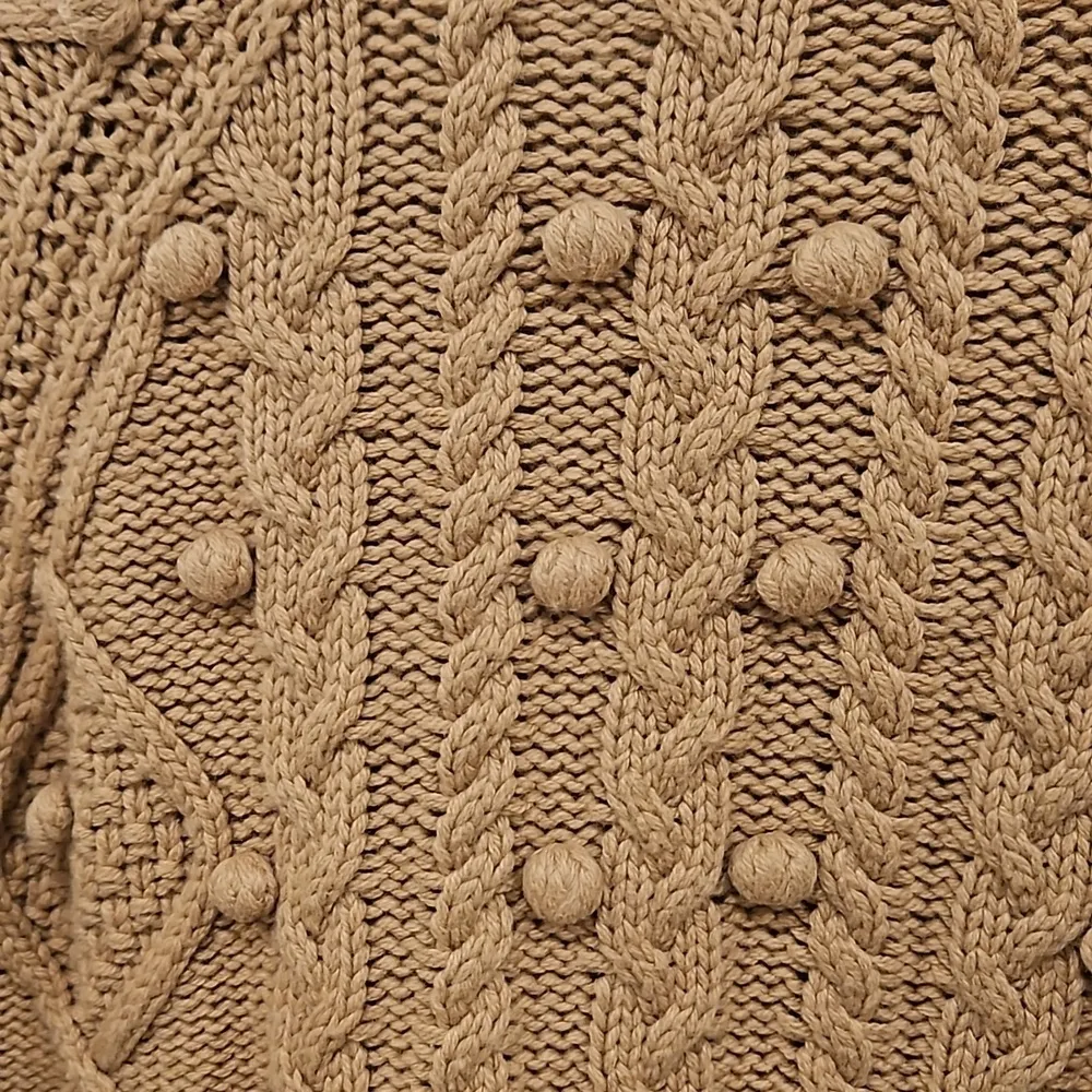 💕ARITZIA WILFRED💕 Alps Cardigan ~ Pom Pom Cable Knit Antique Beige Small - Image 13