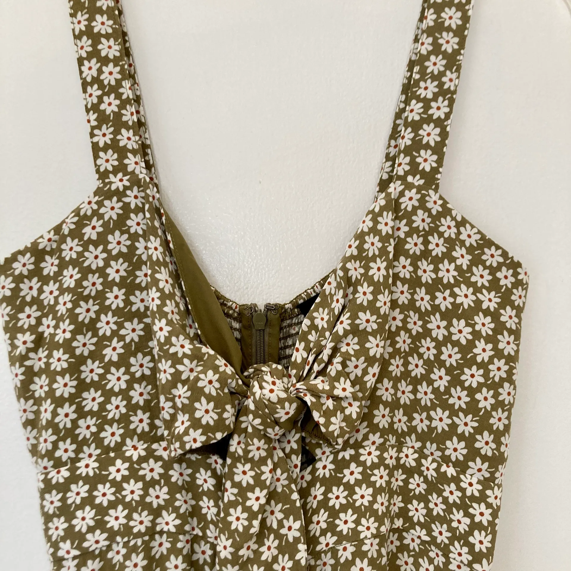 Plumeria Green Floral Cutout Romper - Image 7