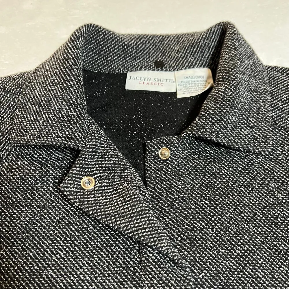 Jaclyn Smith Classic Snap Button Up Jacket Size Small Minimalist Casual Office - Image 5