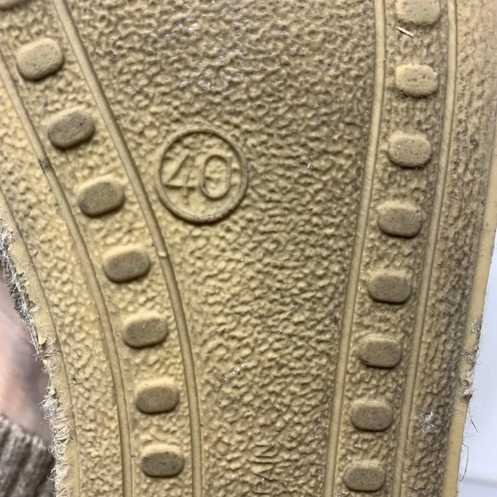 Verbenas Carmen Suede Espadrille D’Orsay Flat Taupe Tan Suede Leather Size 40 - Image 9