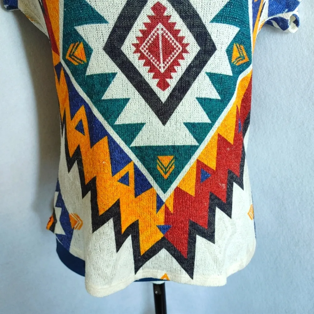 Gaze Boho Tribal Aztec Lightweight Sweater Size M - Image 3