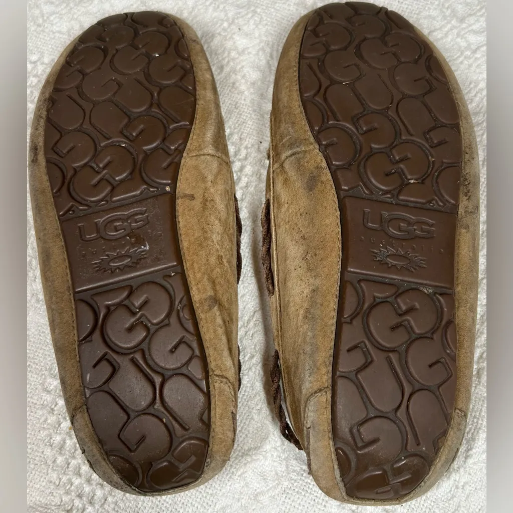 UGG Women's Size 10 Australia Brett Slippers Suede Brown Moccasin - Image 6