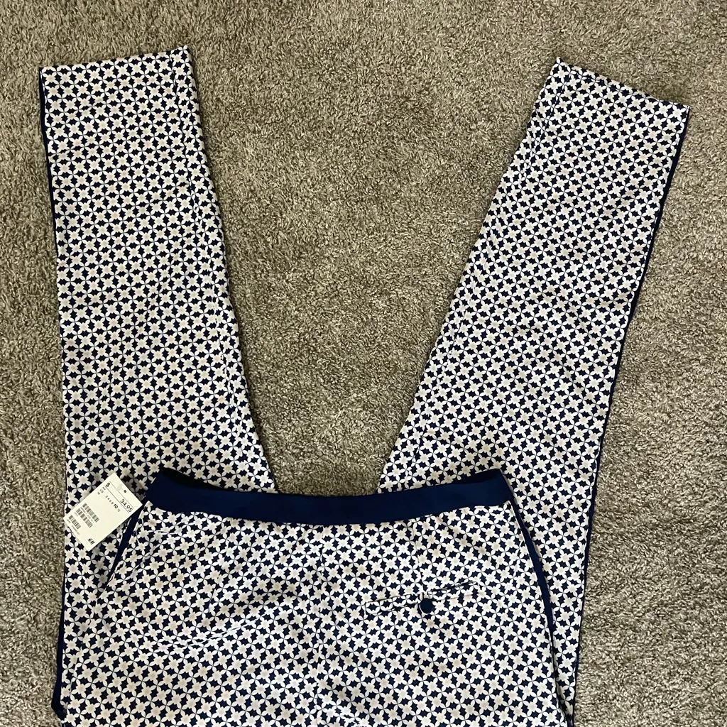 H&M Stylish Geometric Print Pants Sz 10 - Image 2