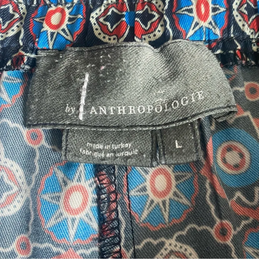 Anthropologie Vega High-Waist Wide Leg Satin Bohemian Drawstring Pant Size Large - Image 4