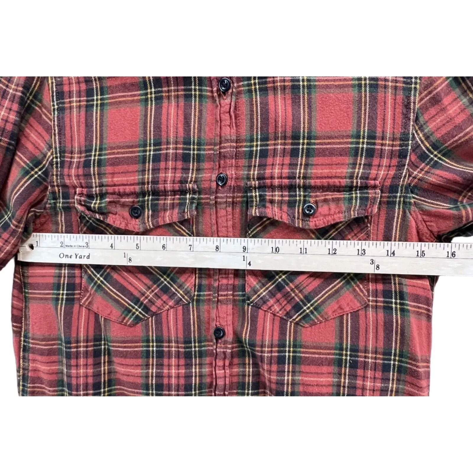 Ralph Lauren Denim & Supply RL Surplus Flannel Shirt XS Red Plaid Button Classic - Image 5