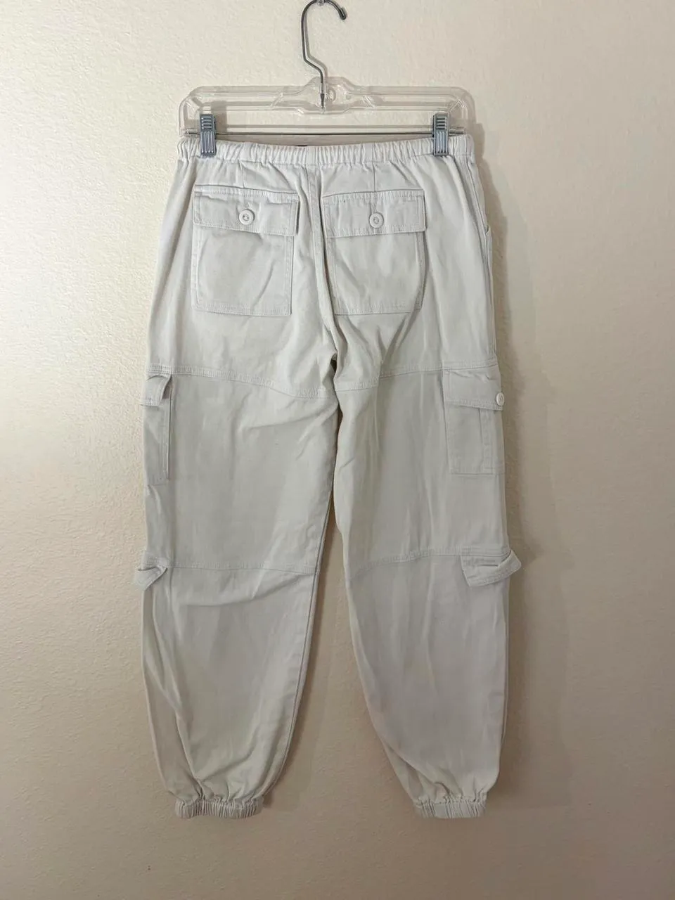 Edikted White Cargo Pants - Image 3