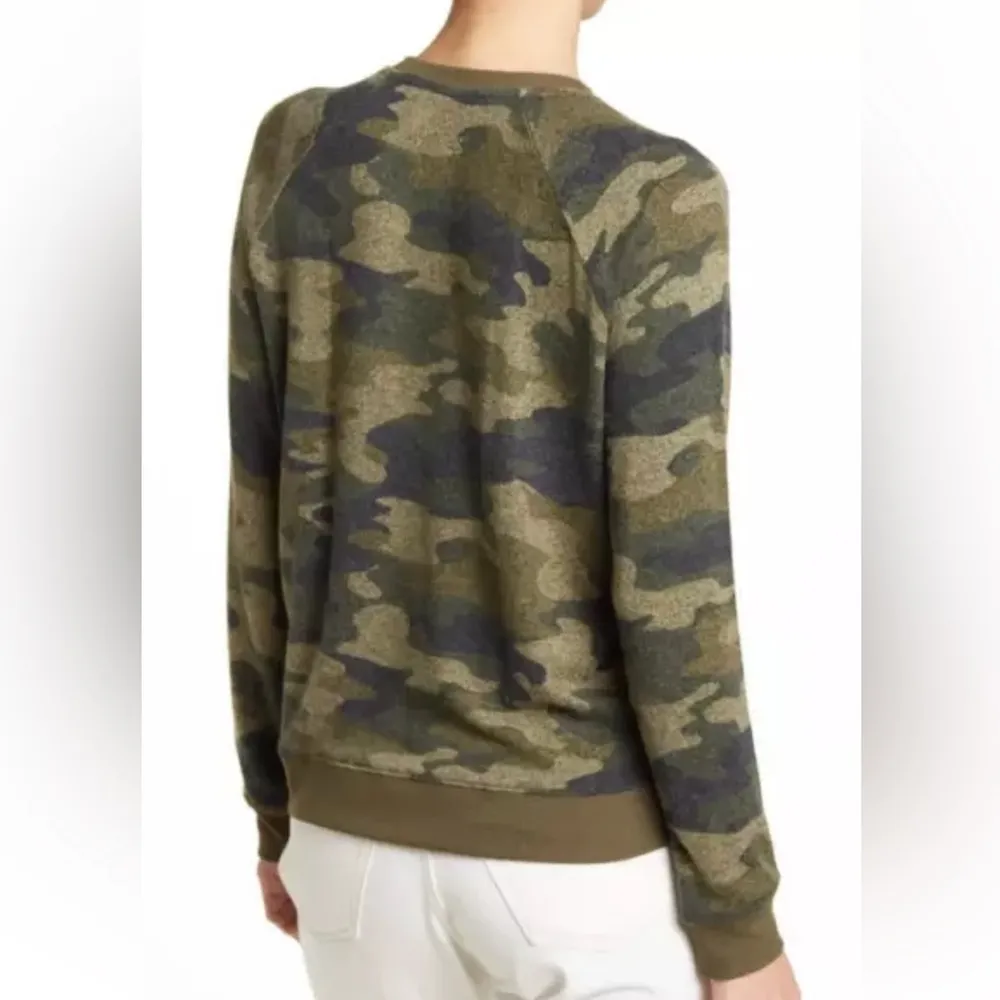 NWOT LUCKY Cloud Camo Jersey Crew Sweatshirt S (Super Soft Pilling Texture) - Image 2