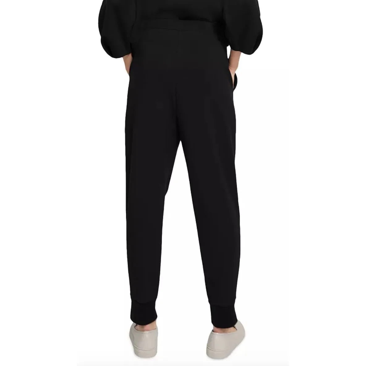 Theory Black Slouchy Double-Knit Jogger Pants - Image 10