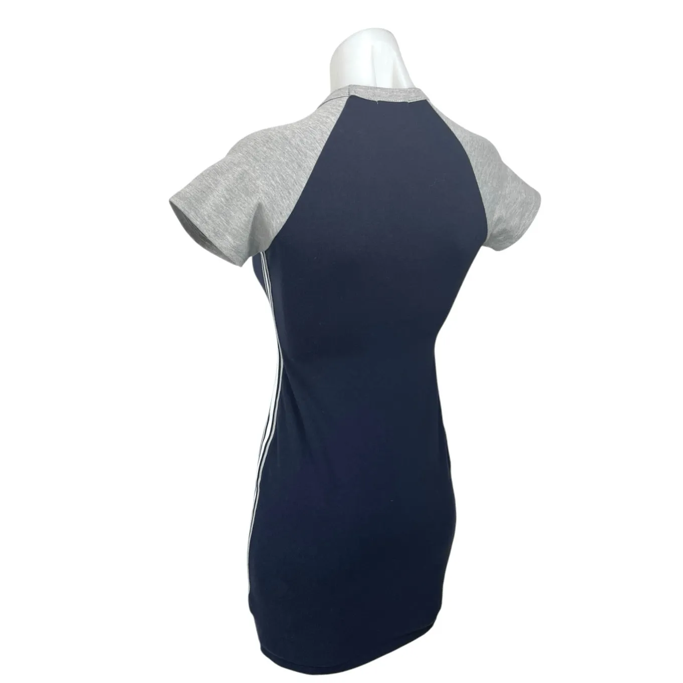 Urban Outfitters Blue Gray Short Sleeve Colorblock T Shirt Mini Bodycon Dress XS - Image 5