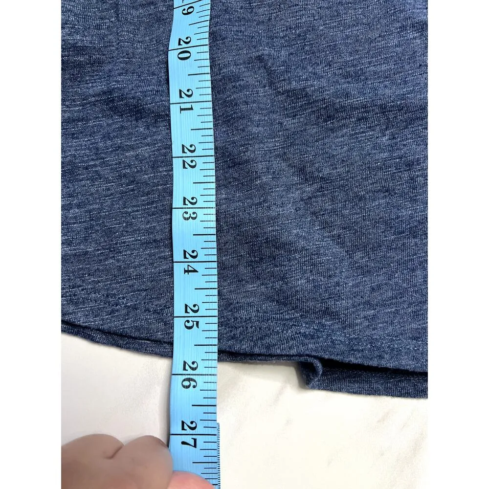 CJ Banks 1X Tassles Tank Top Boho Blue Pleated Tie Up V-Neck Plus Size Comfort - Image 7