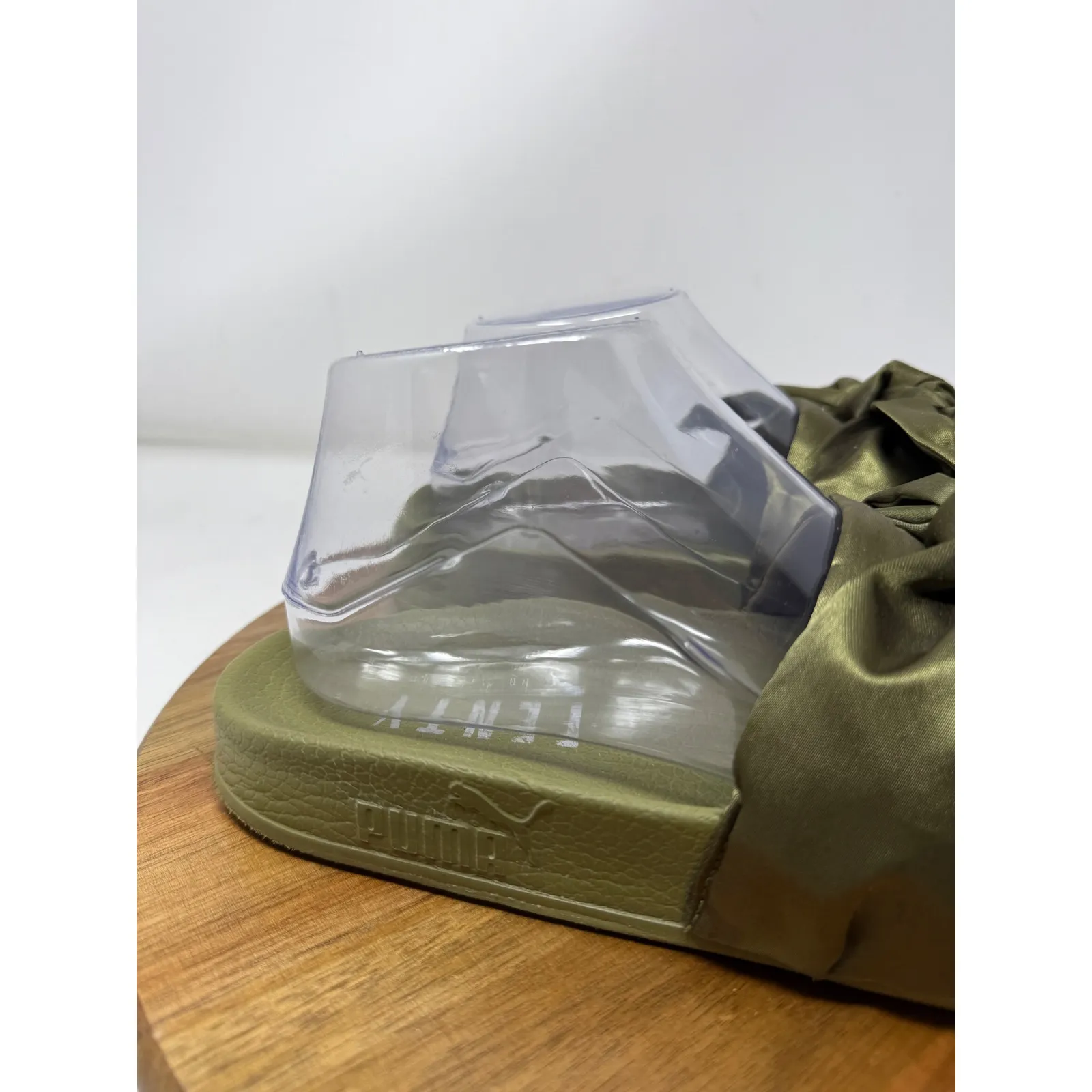 PUMA FENTY Olive Green Bow Slide Sandals Women's Size US 5.5 / EUR 35.5‎ - Image 4