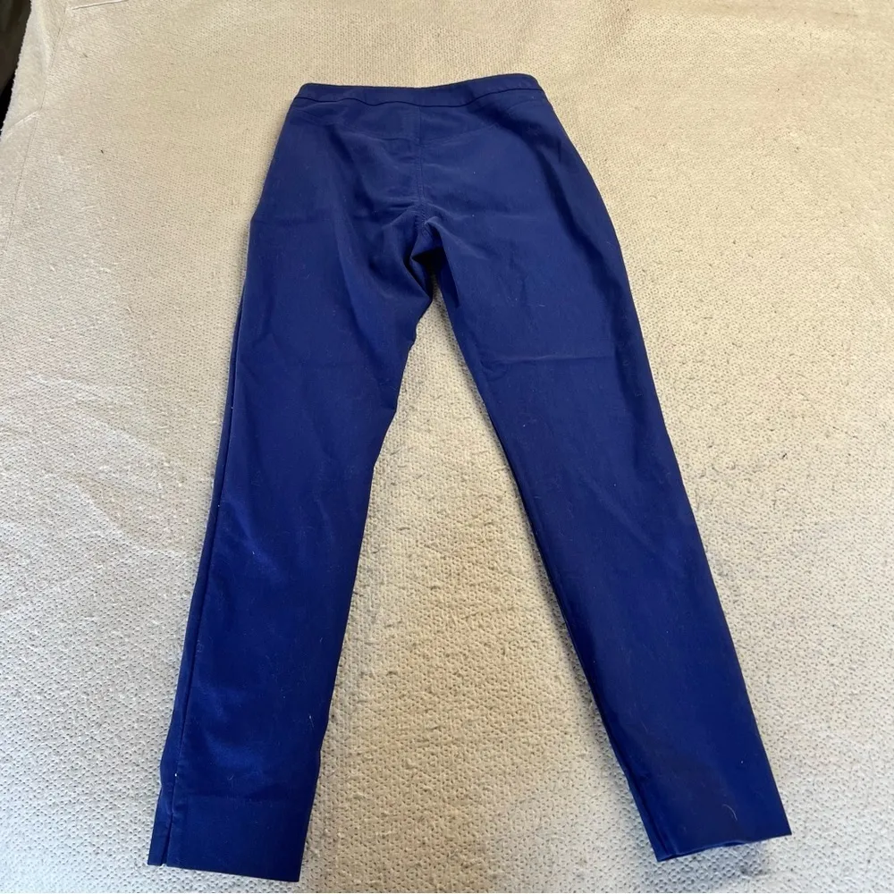 MM LaFleur Colbalt Royal Blue Pull on Skinny Trousers Slacks Plants Size 2 EUC - Image 2