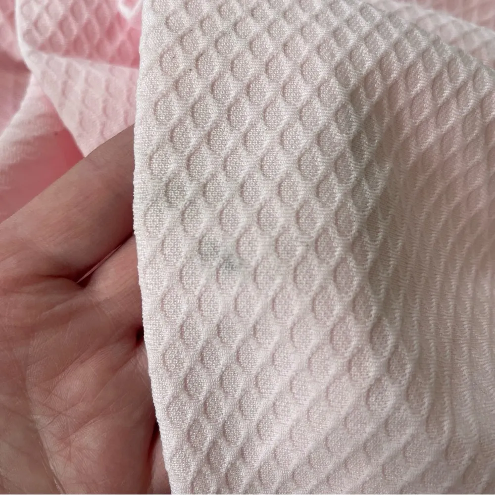 Vintage 60s Vicky Vaughn Junior Pink Maxi Dress Floral Ribbon Ruffle Small 25" W - Image 10