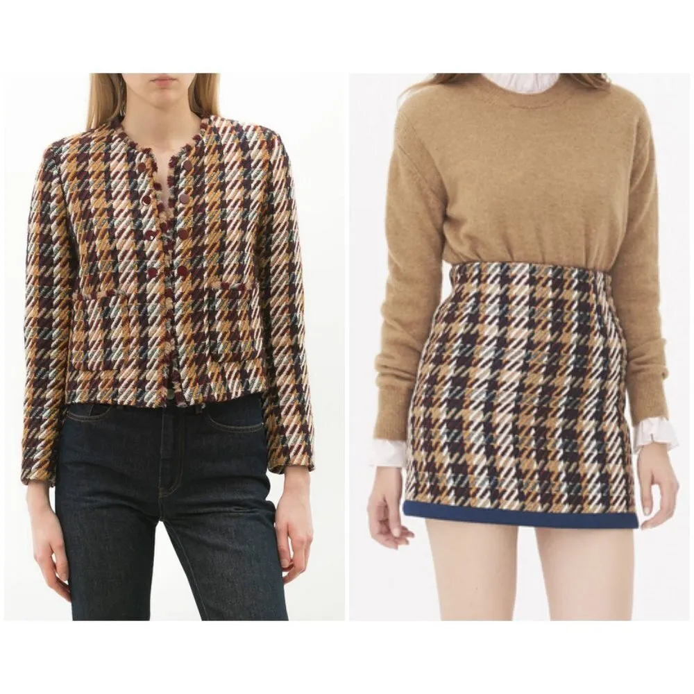 💕SANDRO PARIS💕 Matching Suit Set: Marianne BlazerJacket + Nasty Skirt ~ 38 EU - Image 4