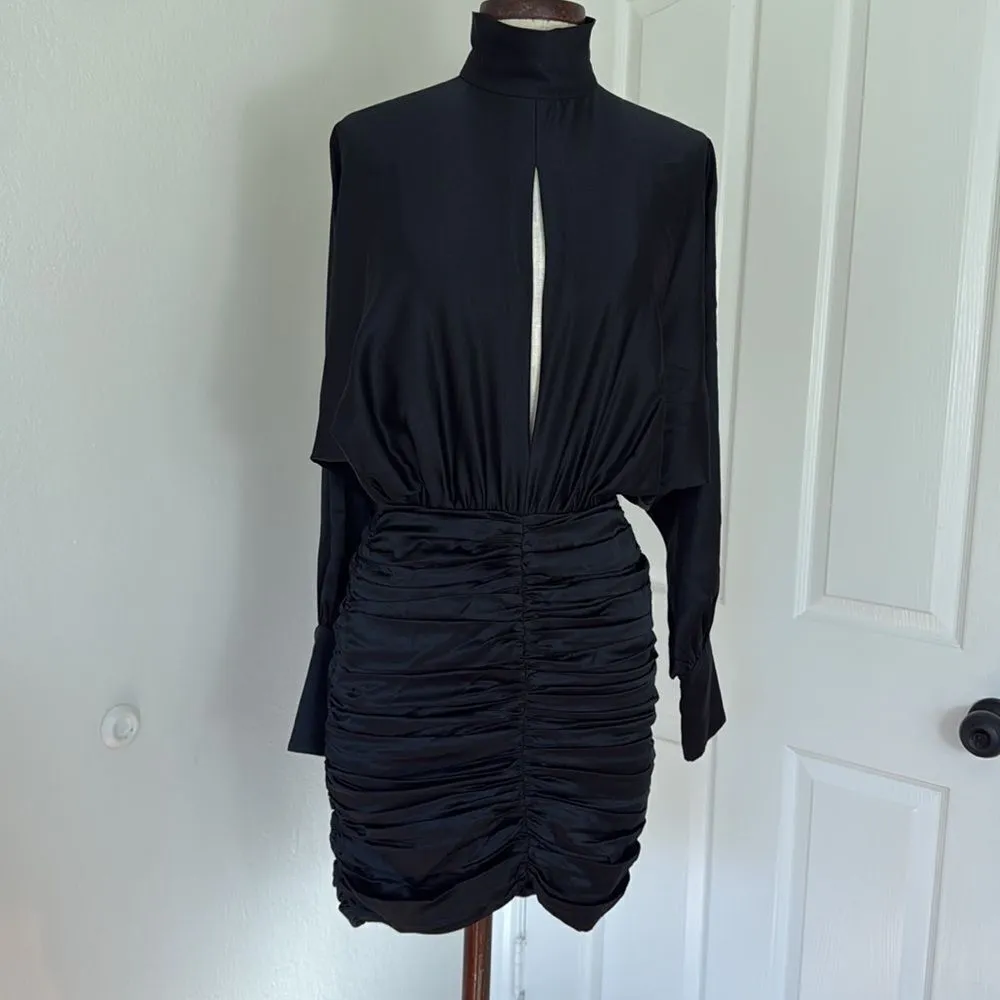 Retrofete silk stretch Barbara mini dress Black Size XS - Image 16