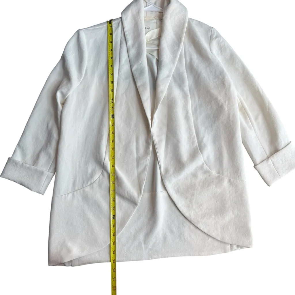 Aritzia Wilfred Women’s Size M Oversized Slouchy Blazer Cream Crepette Old Money - Image 13