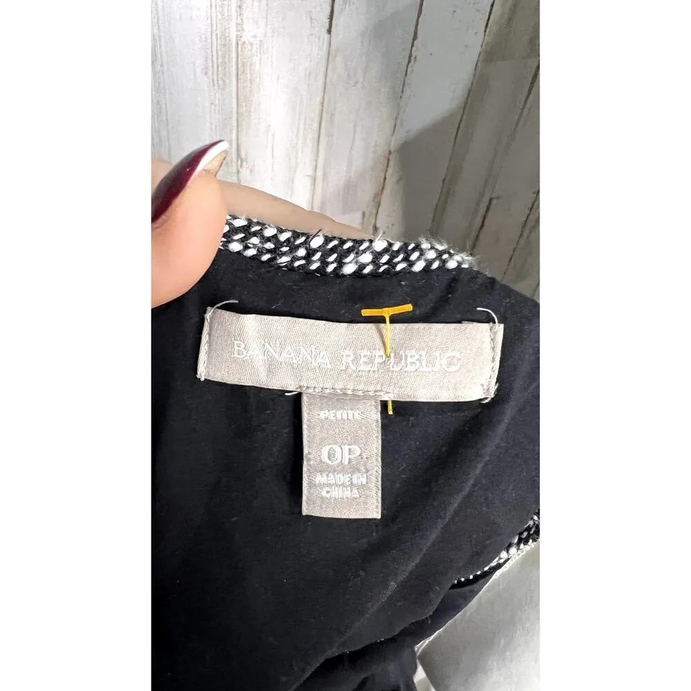 Banana Republic Women's Tweed V-Neck Sheath Dress 0P Multicolor‎ - Image 6