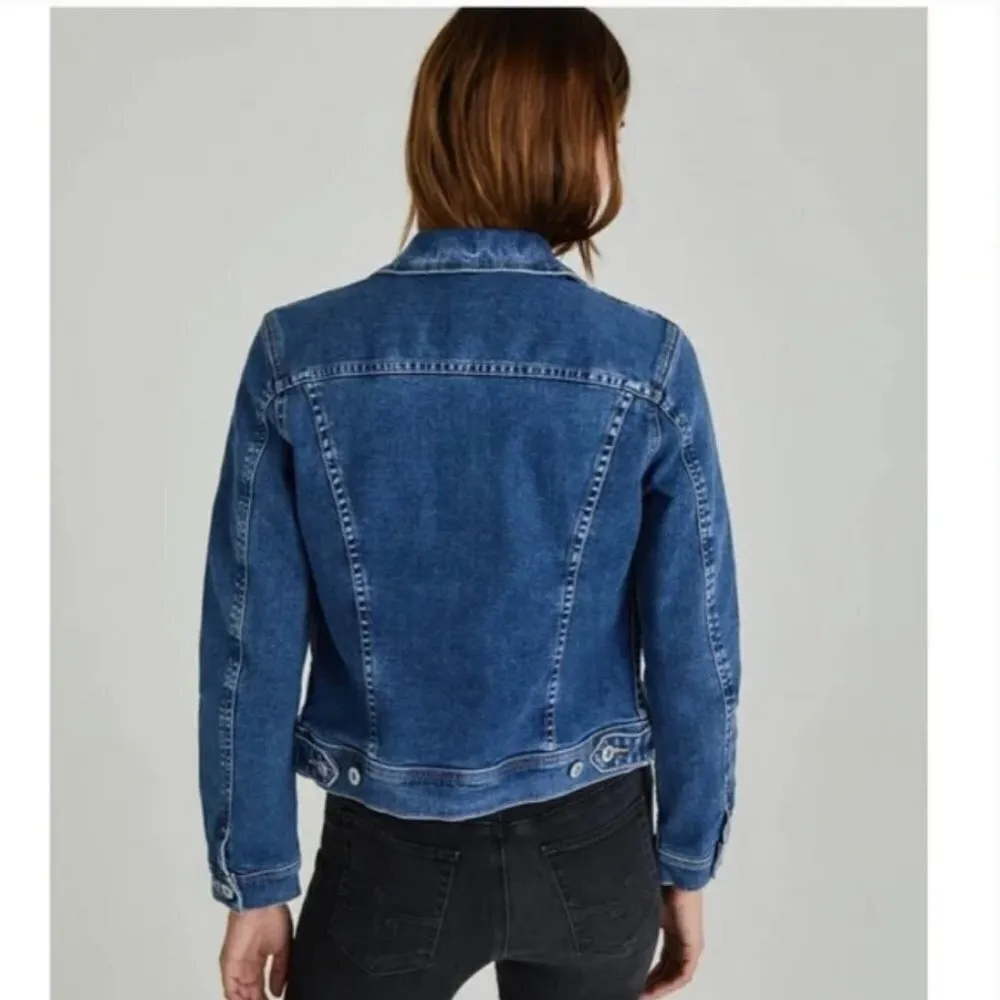 AG Adriano Goldschmied  Medium Wash Robin Trucker Jeans Jacket S - Image 3