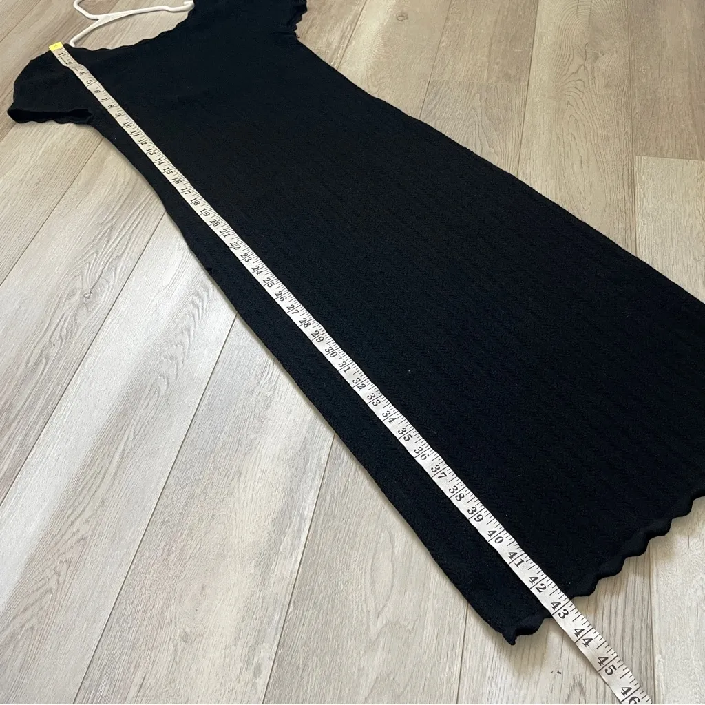 Wilfred Knit Dress upon pointelle midi womens Black (medium) beach resortwear - Image 6