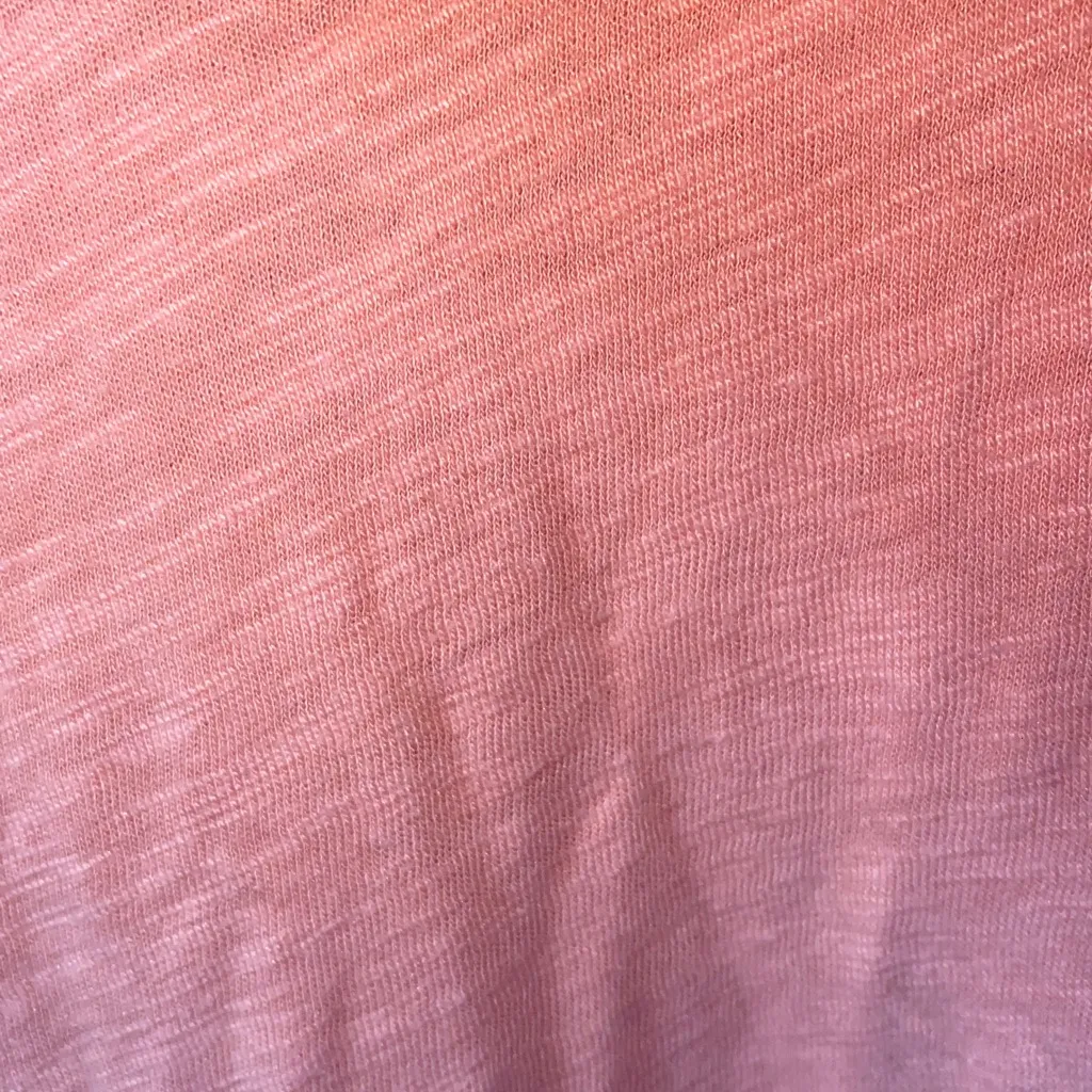 American Eagle Orange Heathered Stretchy Loose Fit V-Neck High Low Tank Top - Image 6