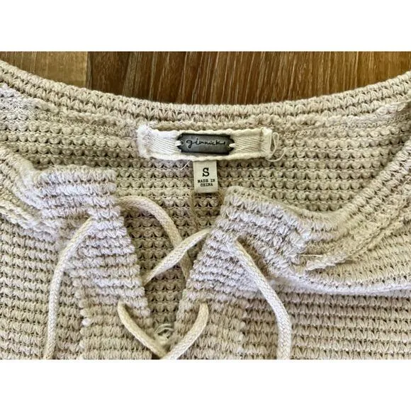 Gimmicks By BKE‎ Women's Ivory Lace Long Sleeve Blouse Size Small NEW - Image 7