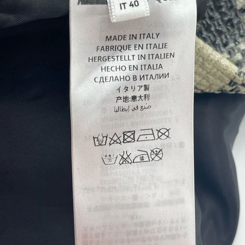 Alexander McQueen McQ Vintage leather Plaid Skirt size small waist 26 size 4 - Image 12