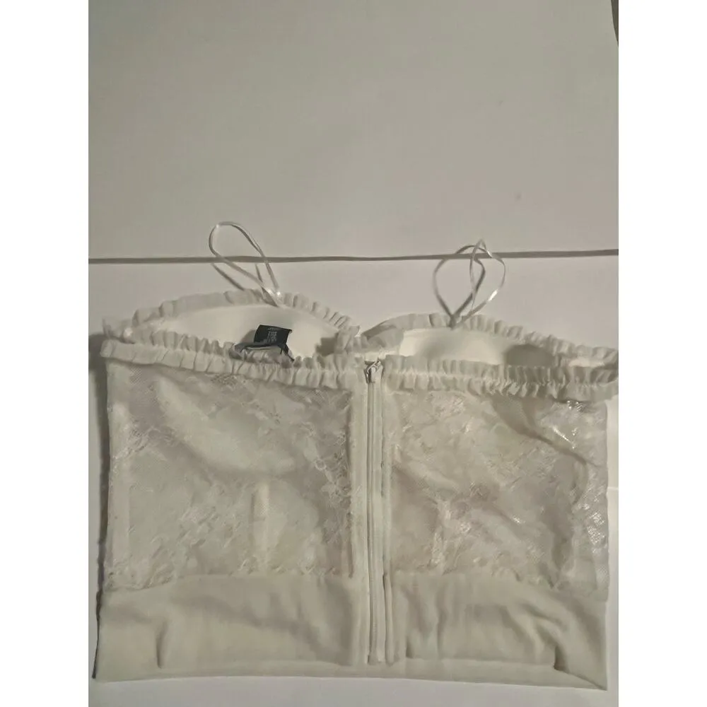 Lace Corset Bra/Top size Large  - EUC - Image 2
