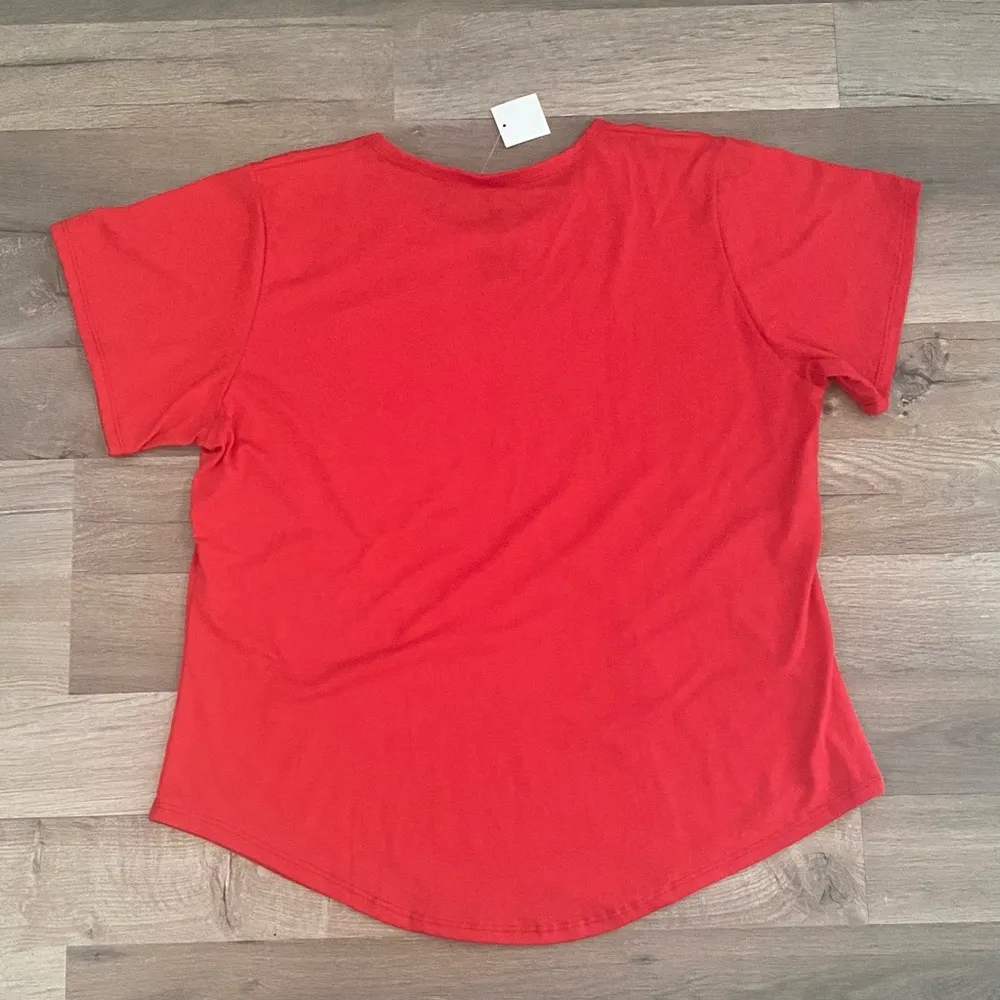 Women’s Wine Is My Valentine Shirt White Size 1X NEW Jantzen Plus Size - Image 5