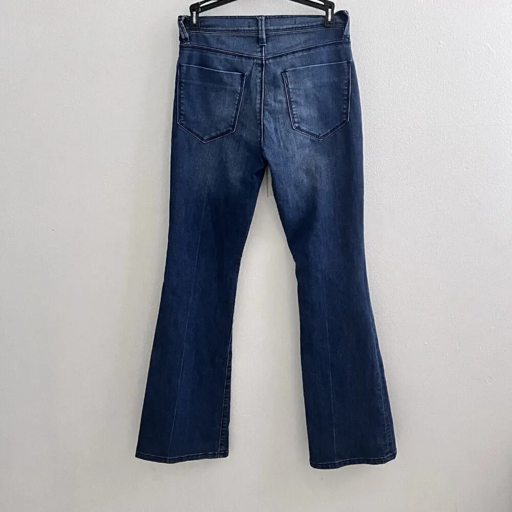 Antropologie SILENCE + NOISE Hi Rise Flare Jeans Womens Size 27 Blue Wash Denim - Image 4