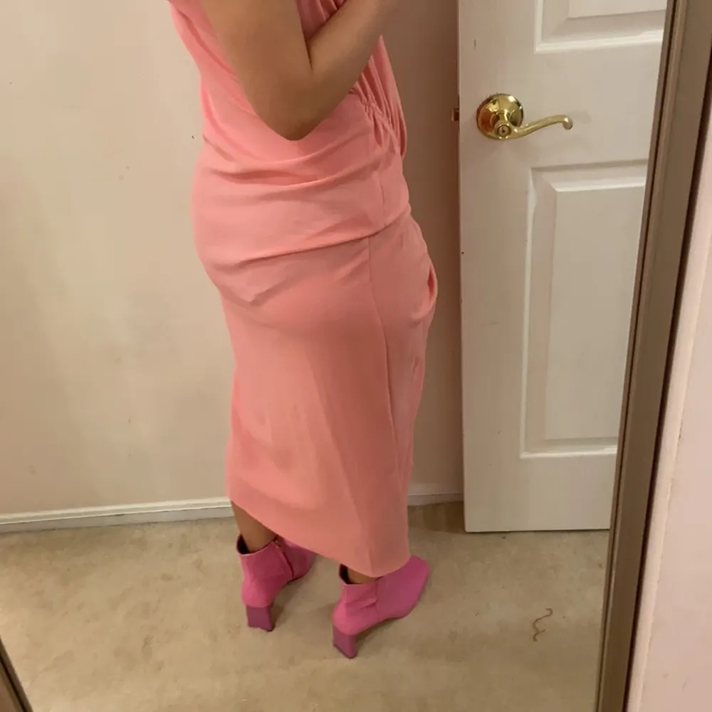 Zara Barbie pink unbalanced dress. S - Image 6