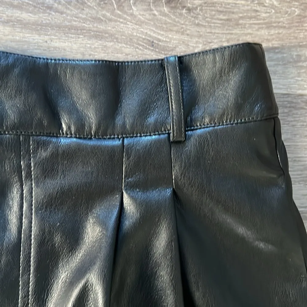 Generation Love Black High Rise Faux Leather Shorts 12 Casual Vegan Womens - Image 9