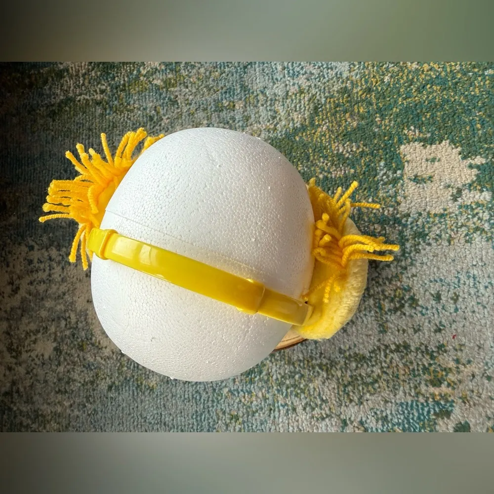 Vintage Woodstock Snoopy Peanuts plush winter ear muffs Yellow - Image 5