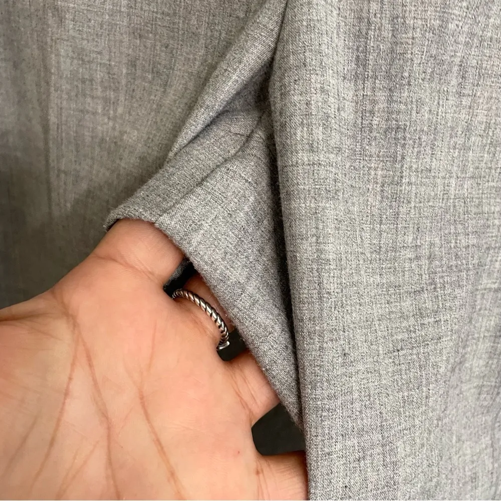 Banana Republic Womens Pants Slacks Gray Crosshatch Logan Fit Career Size 14 - Image 7