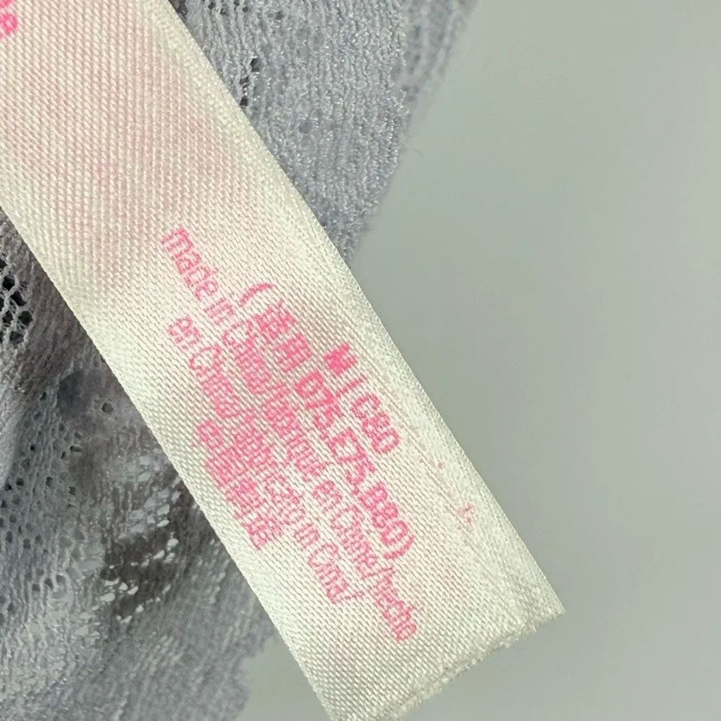 Pink Victoria’s Secret halter style lace padded bralette size medium Blue - Image 7