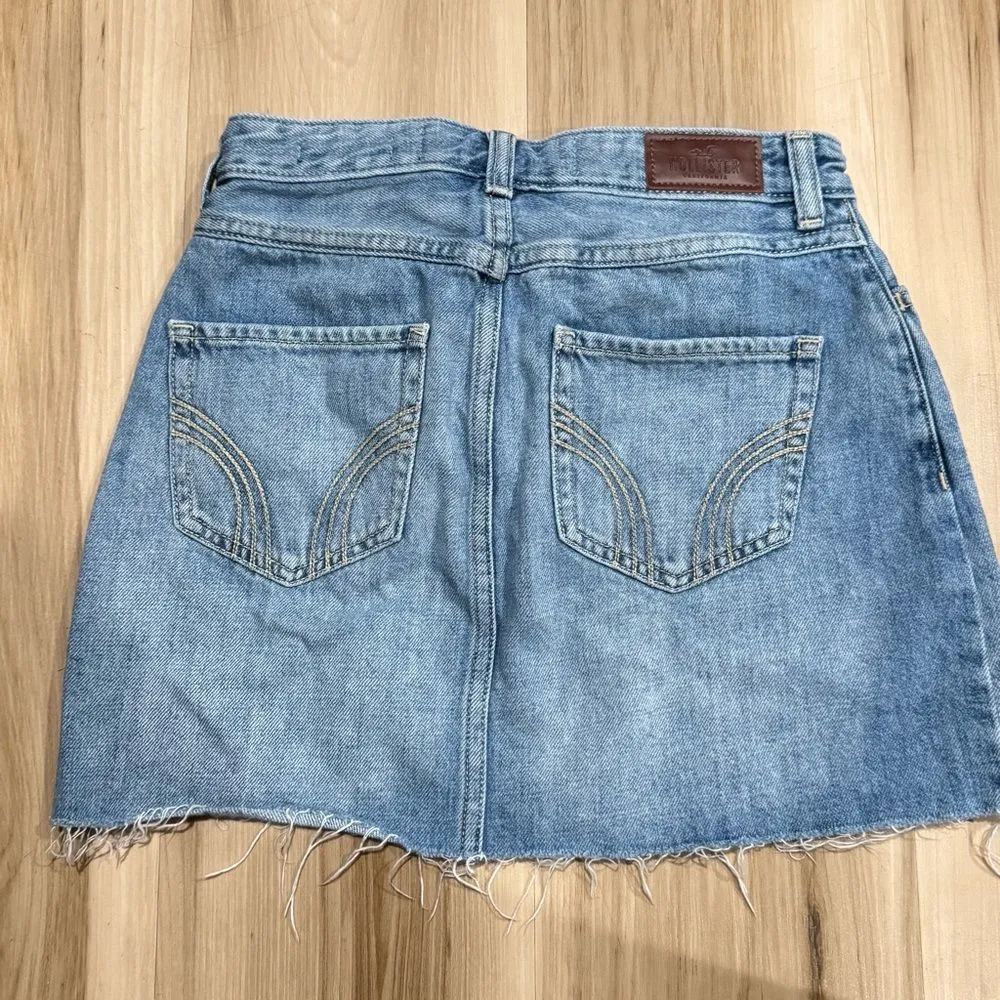 Hollister High Rise Mini Skirt Jean Denim Women’s 25 - Image 3