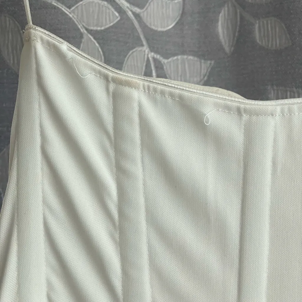 HELSI Grace Sweetheart Strapless Crystal Bow Ball Gown White - Image 11