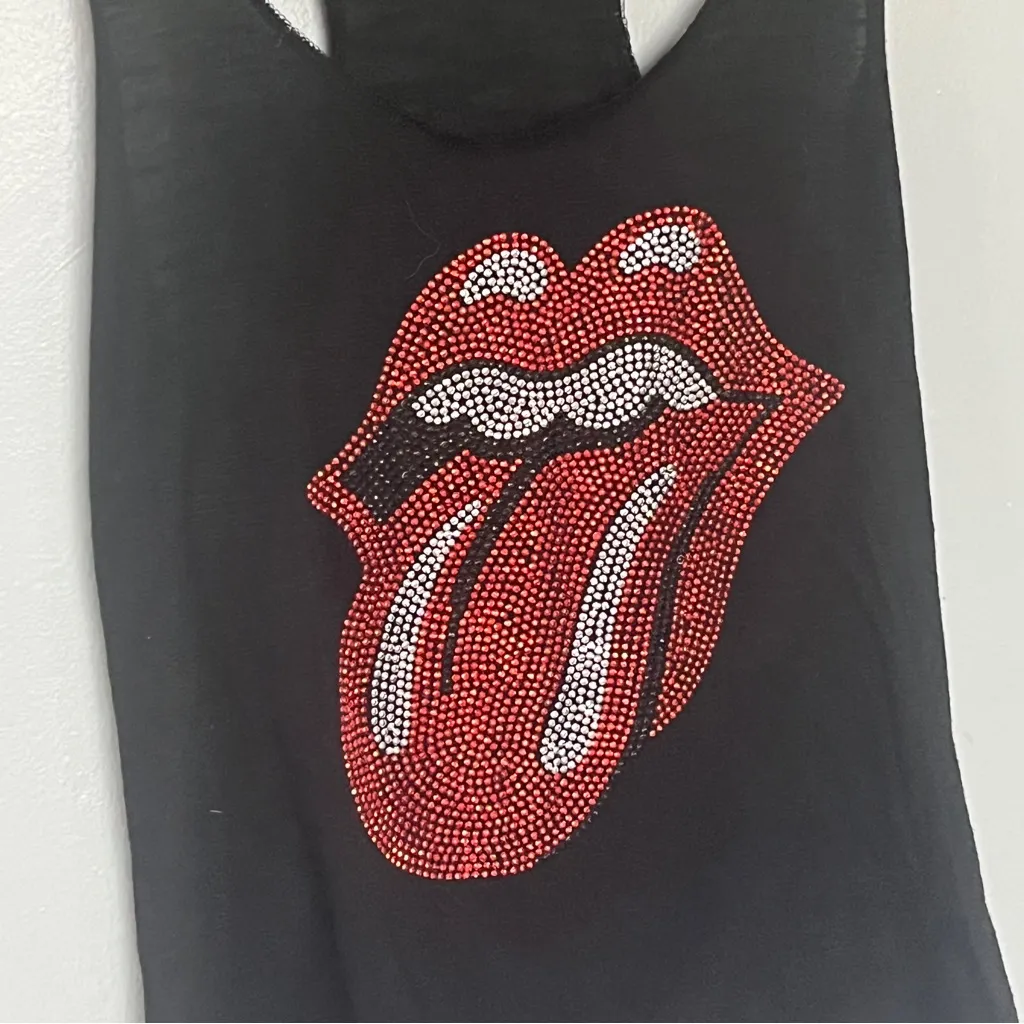 Black Graphic Tank Top Size M - Image 2